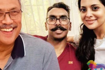 ජනපති පුත්‍රයාගේ ඇමරිකාවේ නිවස ඉදිරිපිටත් ශ්‍රී ලාංකිකයන්  විරෝධතාවයක..