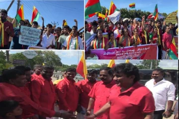 தமிழர் தாயகத்தில் முன்னெடுக்கப்பட்டு வரும் தமிழரசுகட்சியின் மே தின பேரணி