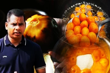 றீ(ச்)ஷா சுவையருவி உணவகத்தில் பாரம்பரிய பனம் பழ இனிப்பு பண்டம்