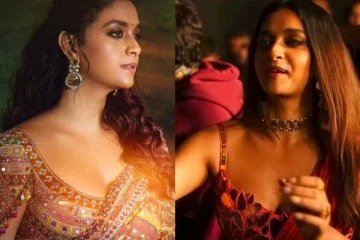 பாலிவுட் சென்றதுமே இப்படியா!! இதுவரை இல்லாத கிளாமர் ஆடையில் நடிகை கீர்த்தி சுரேஷ்..