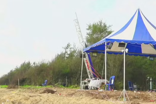 A hybrid rocket that has flown into space A hybrid rocket that has flown into space