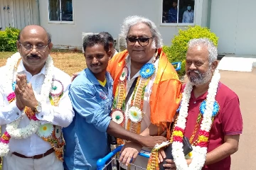 நடிகர் திலகம் சிவாஜி கணேசனின் மகன் உள்ளிட்ட குழுவினர் யாழ்ப்பாணம் வருகை (Video)