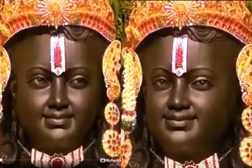 அயோத்தி ராமரையும் விட்டுவைக்காத AI தொழில்நுட்பம்., கண்களைச் சிமிட்டி புன்னகைக்கும் சிலை