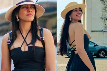 நடிகை மிர்னாலினி ரவி பாரிஸ் நகரத்தில் கிளாமராக வலம் வந்த ஸ்டில்கள்