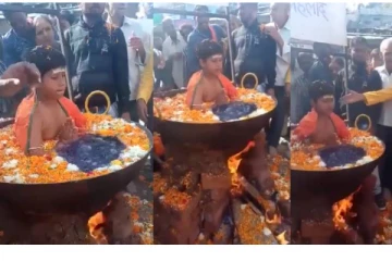 கொதிக்கும் சட்டியில் உட்கார வைக்கப்பட்ட சிறுவன்! வெளியான அதிர்ச்சி வீடியோ