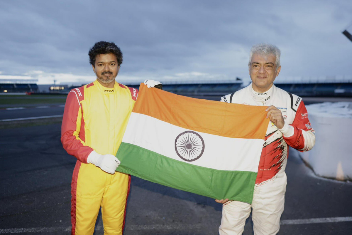 முதலமைச்சர் விஜய்க்கு ரேஸ் கார் ஓட்ட கற்றுக்கொடுத்த அஜித், ட்ரெண்டிங் வீடியோ | Ajith Taught Cn Vijay How To Drive A Race Car