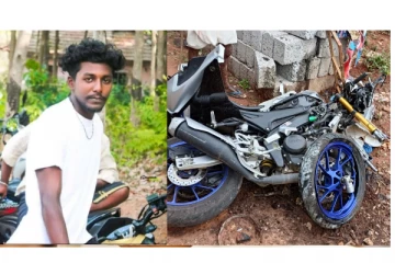 திடீரென சாலையை கடக்க முயன்ற நபர் - இருச்சக்கர வாகனம் மோதி தூக்கி வீசப்பட்ட திக்.. திக்... சிசிடிவி காட்சி வைரல்