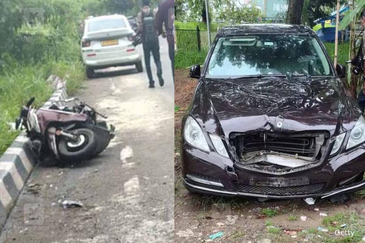 விபத்தை ஏற்படுத்திய நீதிபதியின் மகன்: தந்தை மீது வழக்கு | Judge Minor Son Rams Mercedes Kills Scooter Rider