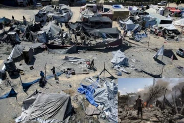 நெரிசலான காசா பகுதியில் இஸ்ரேல் அதிரடி தாக்குதல் ; 90 பேர் பலி