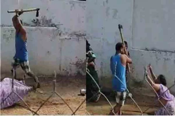 நிலத்தகராறு; சகோதரியை கோடாரியால் கொத்திய சகோதரன்