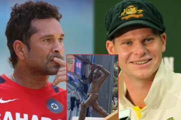 சச்சினுக்கு வைக்கப்பட்ட சிலைக்கு ஸ்டீவ் ஸ்மித்தை வாழ்த்தும் ரசிகர்கள் - எதற்காக?