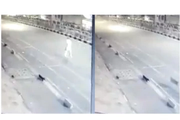 சாலையில் வாக்கிங் சென்ற நபர்... மின்னல் வேகத்தில் இடித்து தள்ளிய கார்