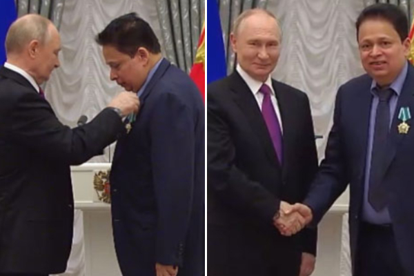 புடின் கையால் உயரிய விருதொன்றை பெற்ற முதல் இலங்கையர் | Sri Lankan Receives Top Award From Putin புடின் கையால் உயரிய விருதொன்றை பெற்ற முதல் இலங்கையர் | Sri Lankan Receives Top Award From Putin