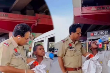 சிறுவனுக்கு இன்ப அதிர்ச்சி கொடுத்த காவலர்... நெகிழ வைத்த காணொளி