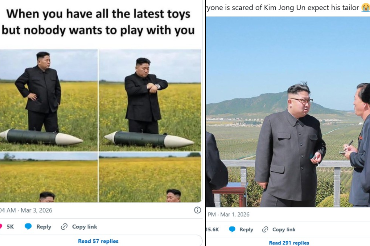 அழைக்கப்படவில்லை! பற்றி எரியும் வளைகுடா நாடுகளுக்கு மத்தியில் பேசுபொருளாகியுள்ள கிம் ஜொங் உன் | Middle East War Kim Jong Un Funny Memes