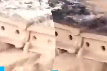 உடைந்த தண்டவாளத்தில் பயணிக்கும் ரயில்... பதபதைக்க வைக்கும் காட்சி