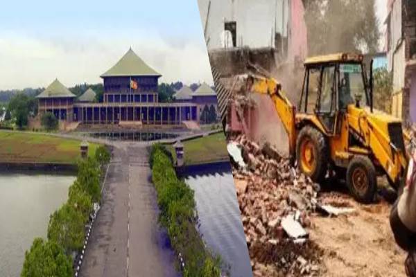 ஆளுங்கட்சி அரசியல்வாதிக்காக கைவிடப்பட்ட கட்டடங்களை அகற்றும் பணி | Removal Of Abandoned Buildings For Politicians