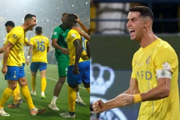 இரட்டை கோல் அடித்து எதிரணியை புரட்டியெடுத்த ரொனால்டோ! டான்ஸ் ஆடிய வீடியோ