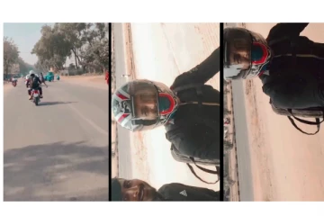 கெத்தா.. மாஸா... சாலையில் பைக் ஓட்டிச் சென்ற தோனி...! வைரலாகும் வீடியோ