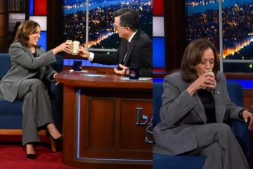 நேர்காணலில் பீர் குடித்த கமலா ஹாரிஸ்! வைரலாகும் வீடியோ