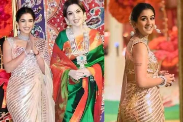 அம்பானி மருமகள் ராதிகா மெர்ச்சண்ட் அணிந்த புடவை!! விலை இத்தனை கோடியா?