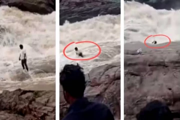 Viral video: ரீல்ஸ் எடுக்க சென்ற யூடியூபருக்கு நேர்ந்த கதி.. அருவியில் அடித்து செல்லப்படும் காட்சிகள்