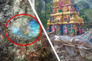 பேரிடரால் பாதிக்கப்பட்ட ஆலயத்தில் அற்புதம்; பார்க்க குவியும் மக்கள்!