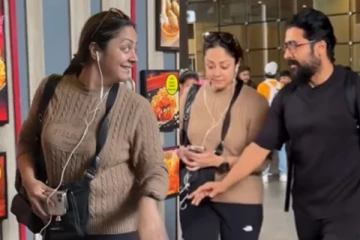 கேமராவில் இருந்து தப்பிக்க முயற்சித்த ஜோதிகா.. ஆனால் இறுதியில் என்ன நடந்தது பாருங்க