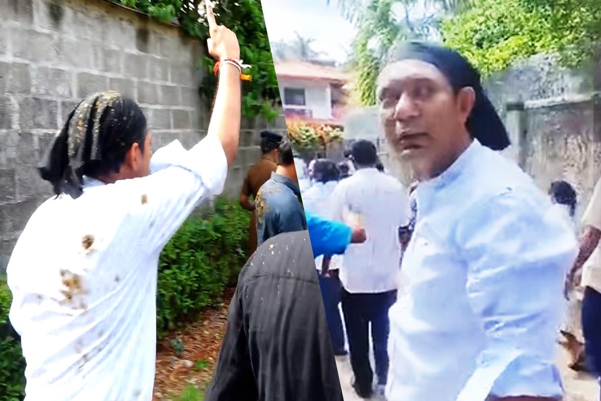 கோட்டாபயவின் செயலாளர் மீது சாணத்தை கொண்டு தாக்குதல்! | Villagers Throw Excrement At Gota S Ex Secretary