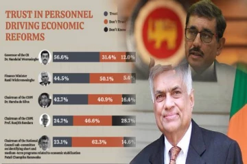 இலங்கையர்களின் அதிக நம்பிக்கையை வென்றவர் பட்டியலில் நந்தலால் ரணிலுக்கு இடம்