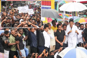 சம்பள உயர்வை வலியுறுத்தி ஹட்டனில் மாபெரும் ஆர்ப்பாட்டம்