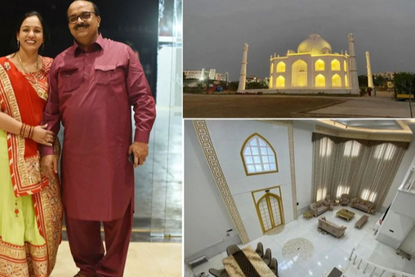 உருவானது புதிய தாஜ்மாஹால் மீண்டும் தோன்றிய ஷாஜகான் - வைரலாகும் புகைப்படம் | Husband Builds Taj Mahal Like Home For Wife