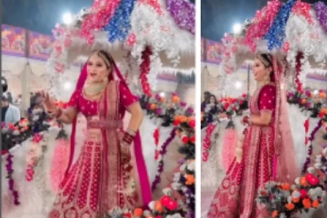 திருமண வரவேற்பு நிகழ்ச்சியில் அழகாக நடனமாடிய மணமகள் - வைரலாகும் வீடியோ