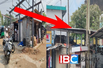 வவுனியாவில் அனுமதியின்றி அமைக்கப்படும் வியாபார நிலையம்