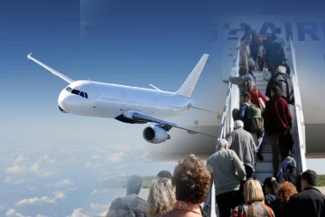 நடுவானில் பெண் ஆடிய நாடகத்தால் 28 பேர் தப்பியோட்டம்!