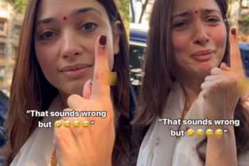 ஓட்டு போட வந்த தமன்னா.. தப்பு தப்பா கேக்குதே என சொன்ன நடிகை! காரணம் இதுதான்