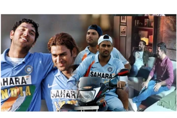 ‘என் நண்பன் போல... யாரு மச்சான்... ’ வைரலாகும் தோனி - யுவராஜ் சிங் சந்திப்பு வீடியோ