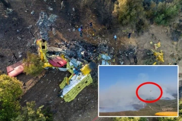 கிரீஸில் பயங்கர காட்டுத்தீ: தரையில் மோதி நொறுங்கிய விமானம்: 2 விமானிகள் உயிரிழப்பு