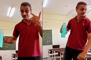 வகுப்பறையிலேயே குடித்துவிட்டு மாணவர்கள் முன் நடனமாடிய ஆசிரியர் -  வைரல் வீடியோ