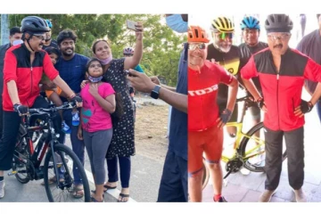 முக ஸ்டாலின் சைக்கிளில் சென்ற போது செய்த தவறு! இதை கவனித்தீர்களா?