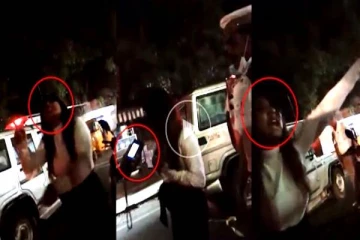 ஓசியில் குடித்துவிட்டு சாலை பொலிஸாரிடம் அலப்பறை செய்த இளம்பெண்! ஆடிப்போய் நின்ற நெட்டிசன்கள்