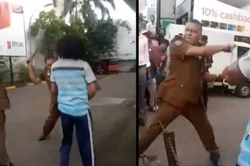 பொதுமகனை கொடூரமாக தாக்கிய பொலிஸார் - வெளியான காணொளி (VIDEO)