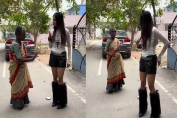 அரைகுறை ஆடையுடன் வந்த யூடியூபர்- கண்டமேனிக்கு திட்டிய பாட்டி