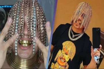 தலைமுடியை தங்க சங்கலியாக பொறுத்தி கொண்ட வினோத மனிதர்! இணையத்தில் வைரலாகும் வீடியோ!