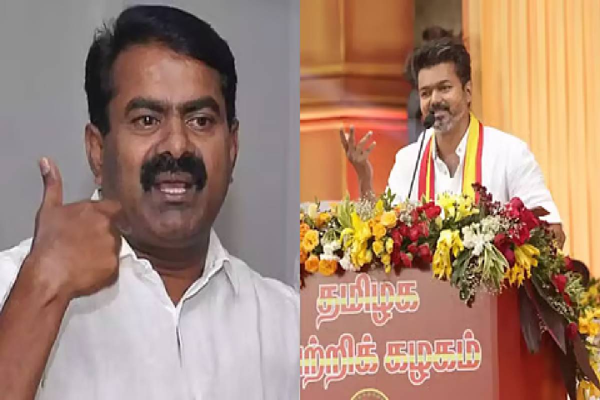 விஜய் பெரிய ஹீரோன்னா தனித்து நிற்க வேண்டும் - சீமான் ஆவேசம்! | Seeman Talk About Tvk Leader Vijay