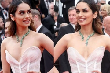 கேன்ஸ் 2023 திரைப்பட விழா.. ரசிகர்களை கவரும் உடையில் வந்த முன்னாள் உலக அழகி மனுஷி சில்லர்