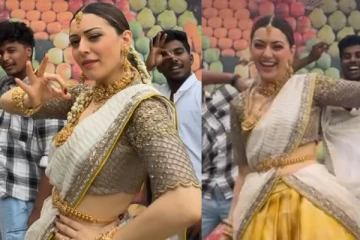 தாவணியில் நடிகை ஹன்சிகா குத்தாட்டம்.. புஷ்பா பாடலுக்கு போட்ட டான்ஸ்