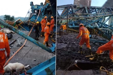 இந்தியாவில் கிரேன் இயந்திரம் விழுந்து 17 பேர் பலி: வீதி அமைக்கும் பணியின்போது சோகம்