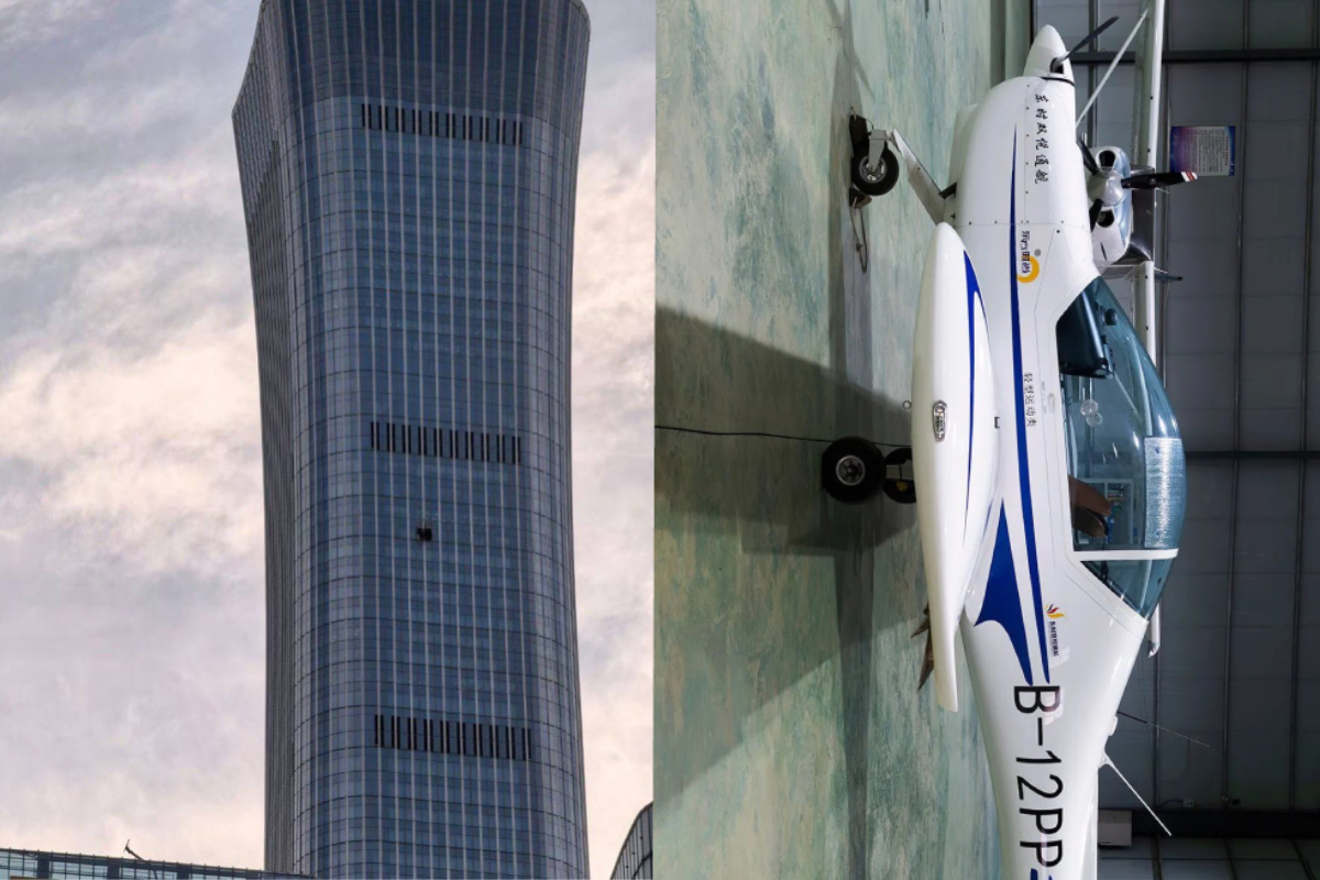 Plane Hits Beijings Tallest Skyscraper