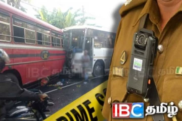 இரு பேருந்துகள் நேருக்கு நேர் மோதி விபத்து : பலர் காயம்